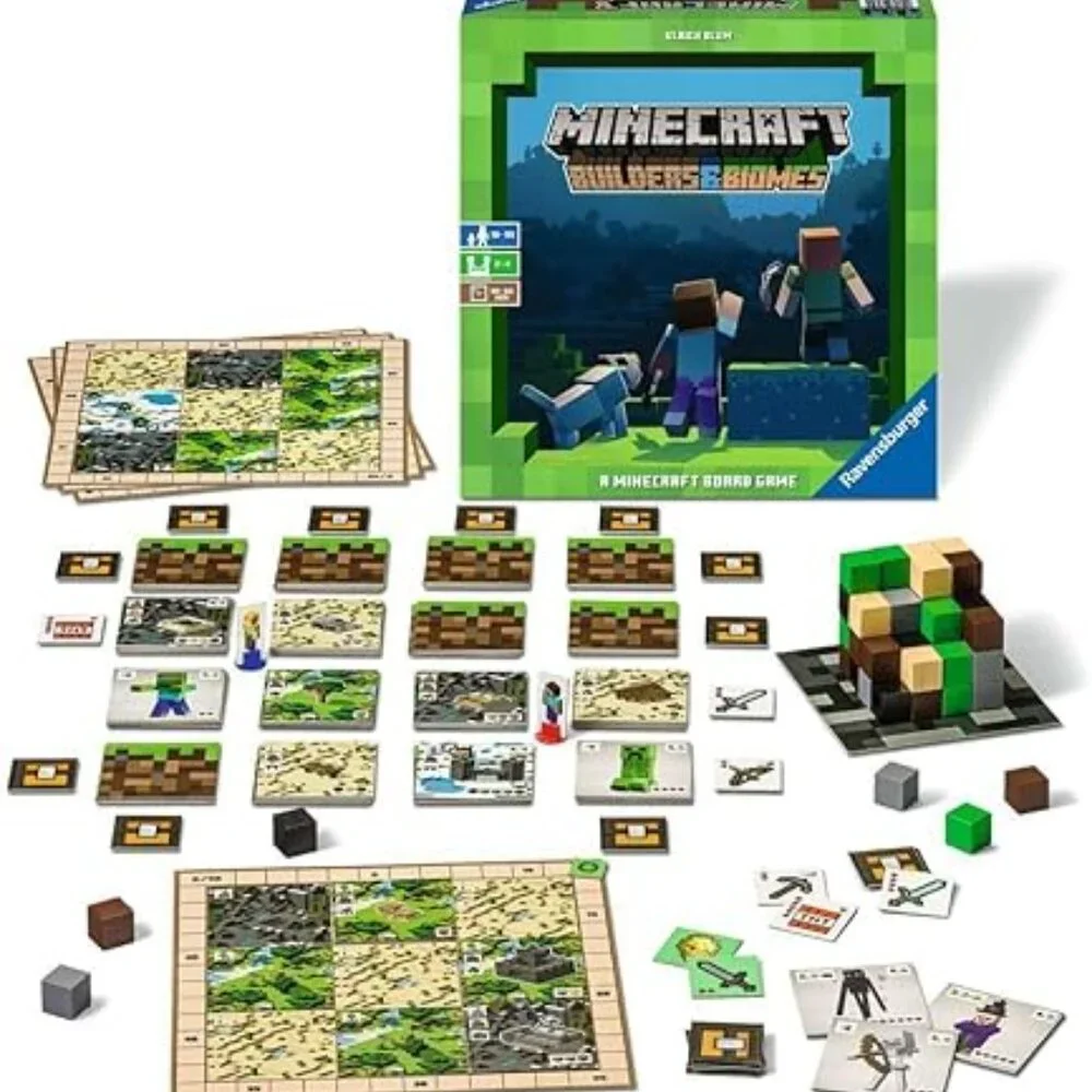NEW Ravensburger Minecraft Board Game Builders & Biomes Strategy Family Game Nig